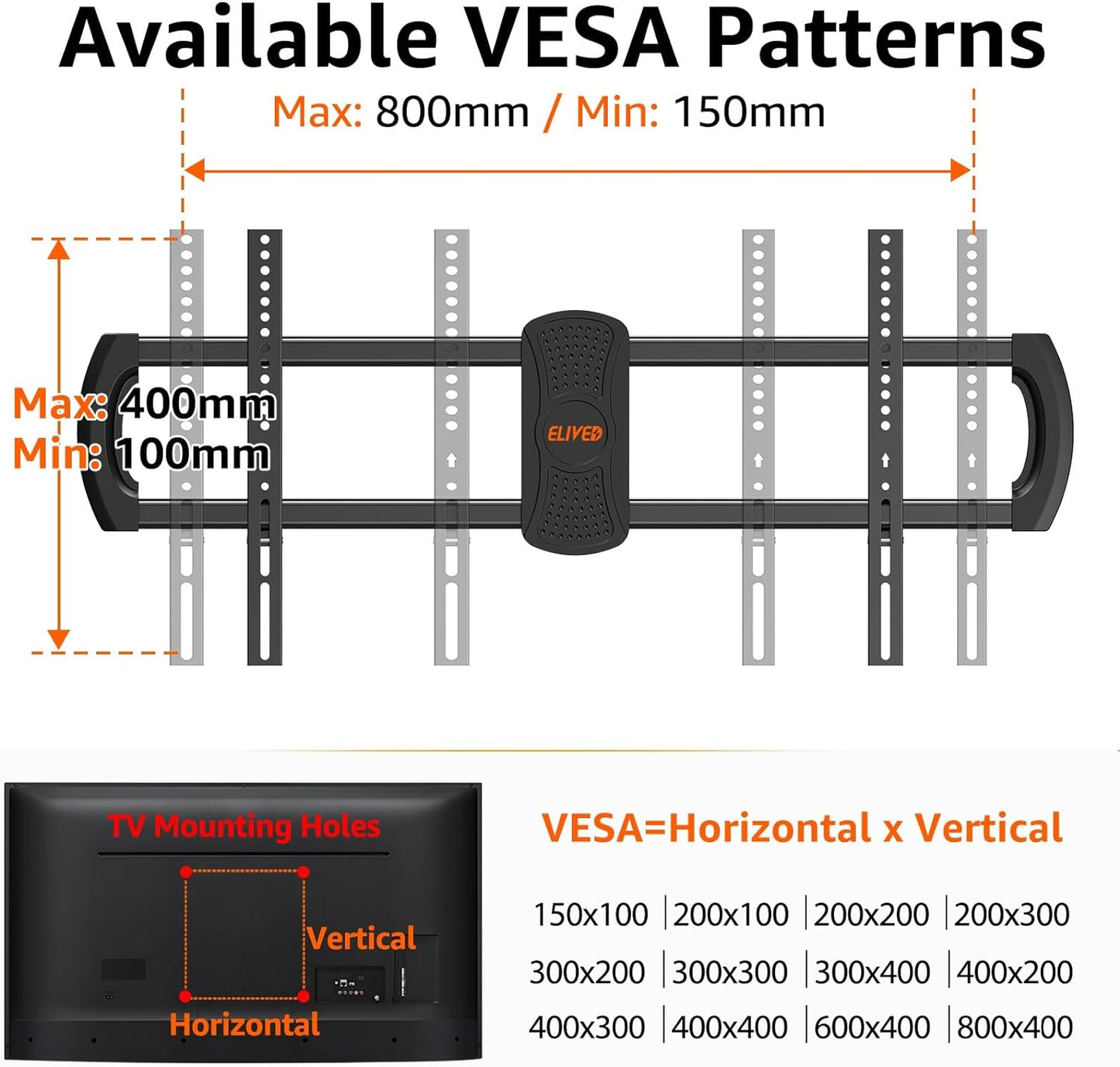 ELIVED Full Motion TV Wall Mount for Most 42-90 Inch TVs, Max VESA 800x400mm Up to 154 LBS, Preassembled Wall Mount TV Bracket Quick Install, Swivel TV Mount Fits 24"/18"/16" Wood Studs, YD3028