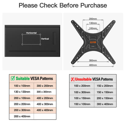 ELIVED Outdoor Long Arm TV Wall Mount for Most 26-65 Inch TVs, 37.4 Inch Long Extension TV Mount Swivel and Tilt, Max VESA 400x400mm, Full Motion Weatherproof Wall Mount tv Bracket Holds up to 77 lbs.  YD3018-OD