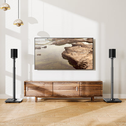 ELIVED Speaker Stands for Sonos Era 100 and Sonos One, One SL, Play:1, Height Adjustable 35"- 43.4" Speaker Stands Pair, Surround Sound Speaker Stand with Cable Management, 11 LBS Loading, YD5036
