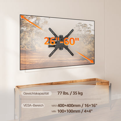 ELIVED TV Wandhalterung Schwenkbar Neigbar TV Halterung für 26-60'' TVs