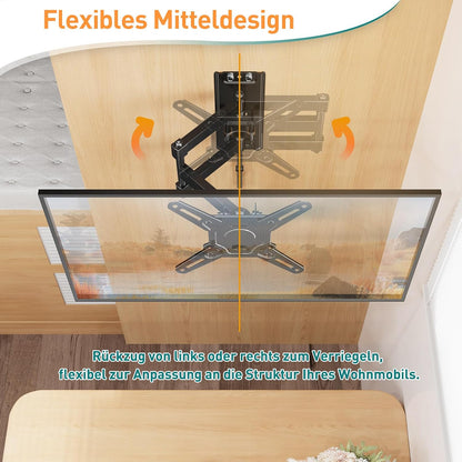 ELIVED RV TV-Halterung für Wohnmobile, Wohnwagen Arretierbare TV Halterung für die meisten 13-43 Zoll TVs, Schwenk- und neigbar für Wohnwagen, Wohnmobile, LKWs. max VESA 200x200mm bis zu 15 KG