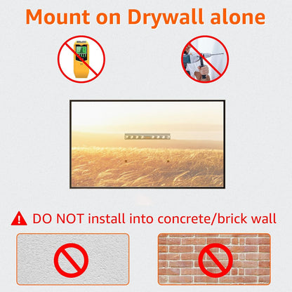 ELIVED No Stud TV Wall Mount Studless Drywall TV Mount for 24-55 inch Flat Screen TVs, No Drill TV Wall Bracket with Max VESA 400x400mm up to 88 lbs, No Damage Easy Install with All Hardware Included