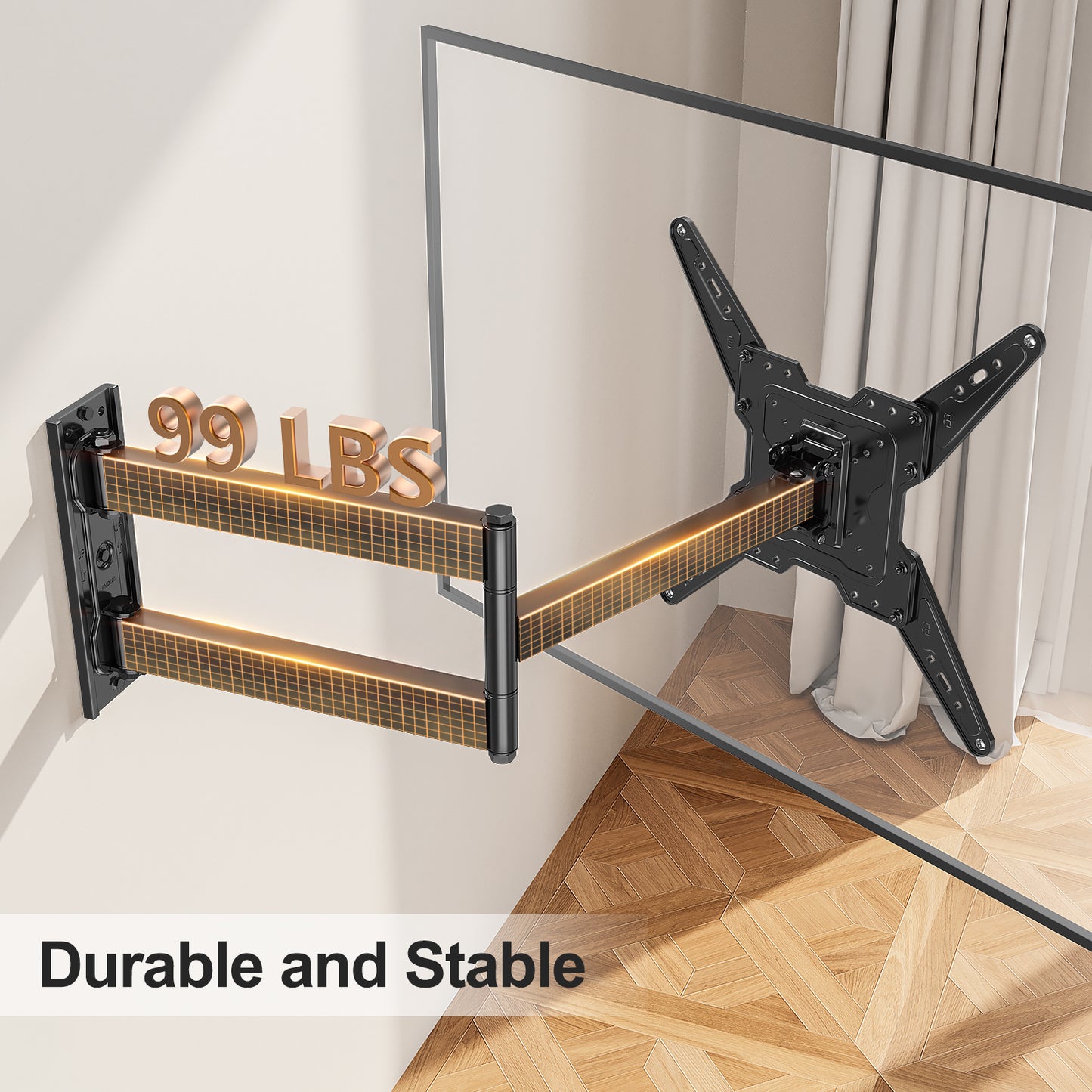 ELIVED 31.3 Inch Long Arm TV Mount for Most 32-65 Inch TVs YD1035
