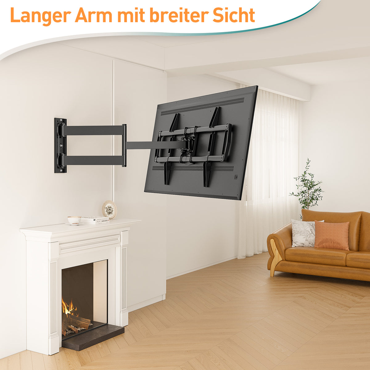 ELIVED 813 mm Langer TV-Wandhalter für 37-75'' TV, max. VESA 600X400mm