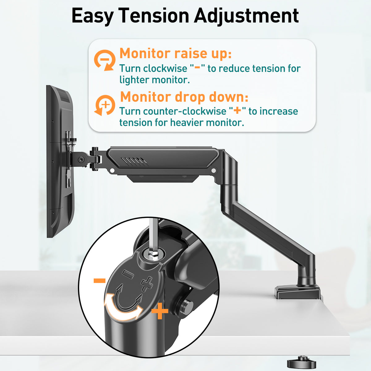 ELIVED Dual Monitor Arm for 13-32 inch Screen, Ergonomic Home Office Mount