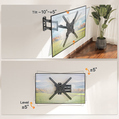 ELIVED TV Wall Bracket for Most 26-60 inch TVs, Tilt and Swivel TV Mount