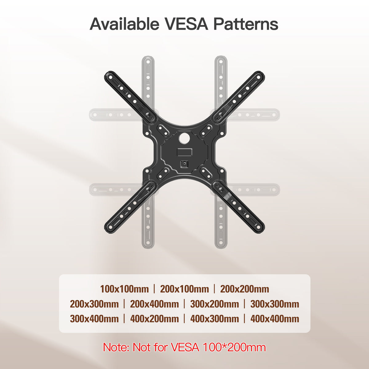 ELIVED TV Wall Bracket for Most 26-60 inch TVs, Tilt and Swivel TV Mount