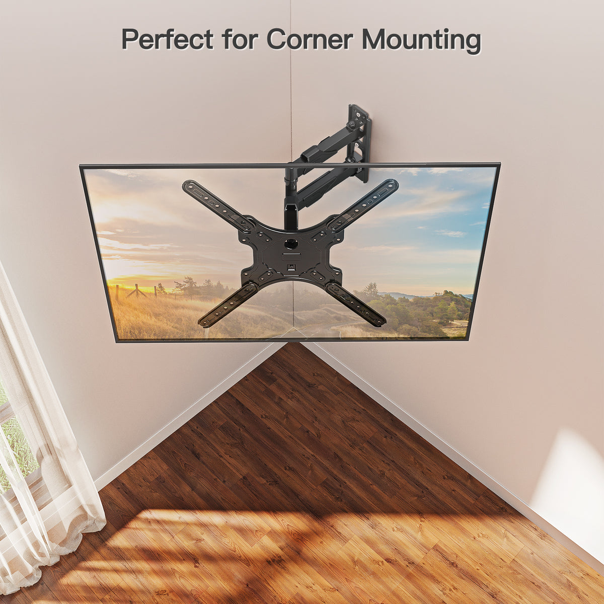 ELIVED TV Wall Bracket for Most 26-60 inch TVs, Tilt and Swivel TV Mount