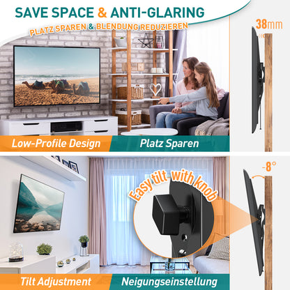 ELIVED TV Wandhalterung für 26-60'' TVs bis zu 45kg Max VESA 400x400mm