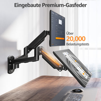 ELIVED Monitor Wandhalterung 2 Monitore für Max. 32" Monitor bis zu 9kg