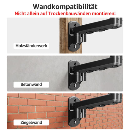 ELIVED Monitor Wandhalterung 2 Monitore für Max. 32" Monitor bis zu 9kg