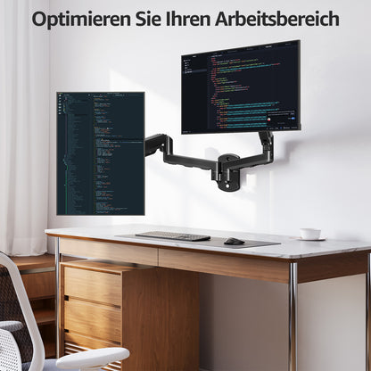 ELIVED Monitor Wandhalterung 2 Monitore für Max. 32" Monitor bis zu 9kg