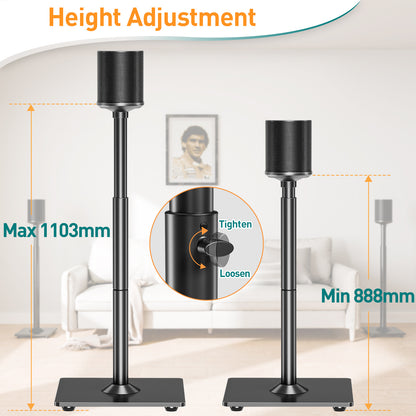 ELIVED Speaker Stands Pair for Sonos ERA100, Sonos One, One SL, Play:1