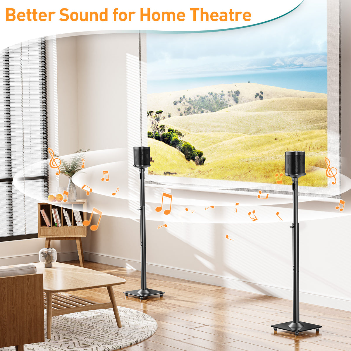 ELIVED Speaker Stands Pair for Sonos ERA100, Sonos One, One SL, Play:1
