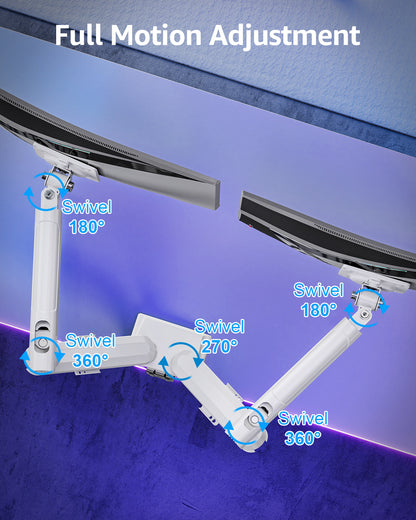 ELIVED Dual Gaming Monitor Arm Arm for 13-32 inch Screen, Freelift Pro