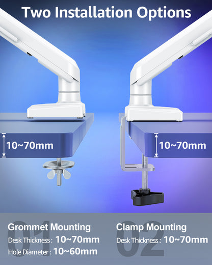 ELIVED Dual Gaming Monitor Arm Arm for 13-32 inch Screen, Freelift Pro