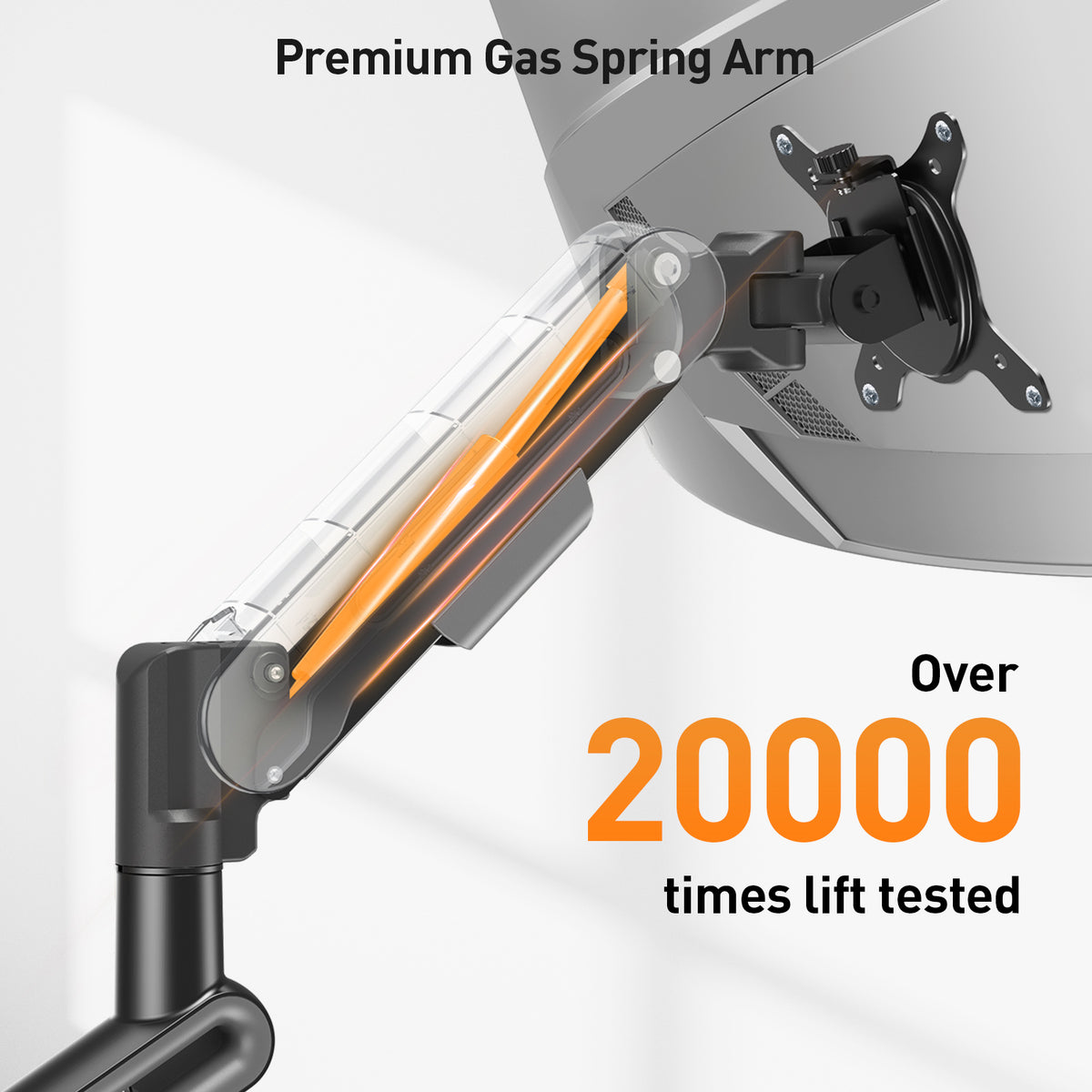 ELIVED Dual Monitor Gas Spring Arm for 13-34 inch Screens, up to 12kg