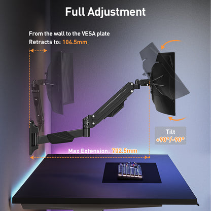 ELIVED Ultrawide Monitor Wall Mount for 17-43 Inch Screens, Hold up to 15kg