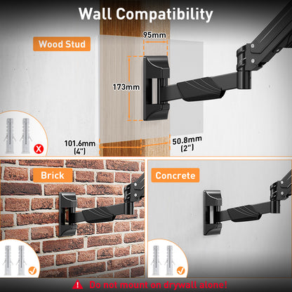 ELIVED Ultrawide Monitor Wall Mount for 17-43 Inch Screens, Hold up to 15kg